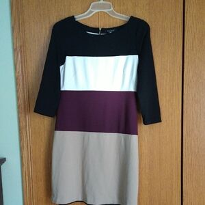 White House Black Market Color Block Dress